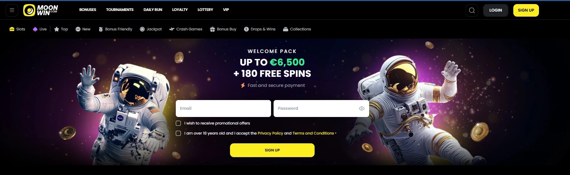 Fast and Simple Moon Win Casino Registration Review for Canadian Players