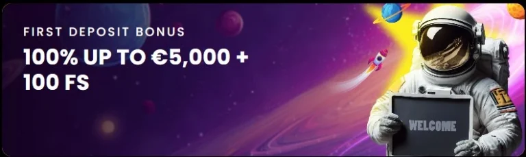 Welcome Bonus at MoonWin Casino: 100% Up to €5,000 + 100 Free Spins