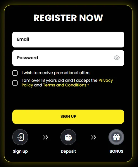 MoonWin Casino Registration