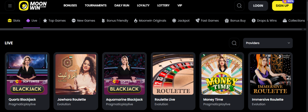 MoonWin Live Casino